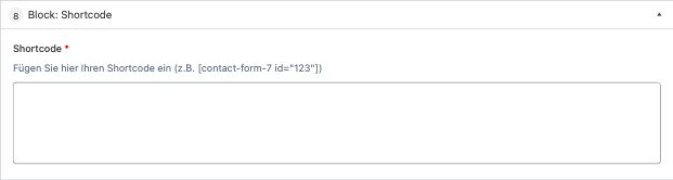 Block Shortcode ACF-Felder